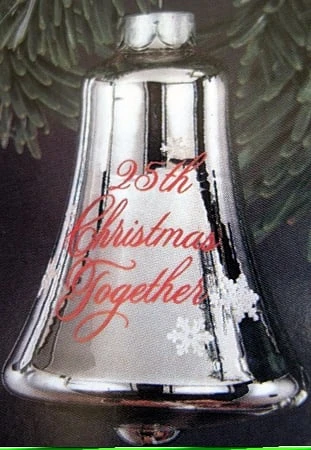 1983 25th Christmas Together Silver Glass Bell (No Box)