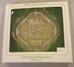 1981 Baby's First Christmas Acrylic