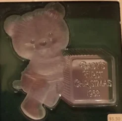 1982 Baby's First Christmas Acrylic Bear (No Box)