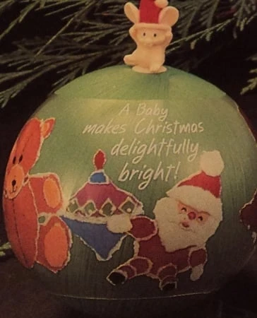 1984 Grandchild's First Christmas- Satin Ball