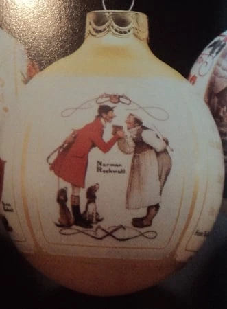 1987 Norman Rockwell Christmas Scenes Ball (No Box)