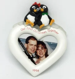 1998 Our First Christmas Together-Photo Holder ~Penguins