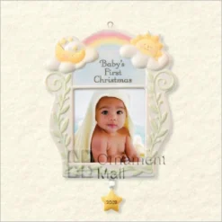 2009 Baby's 1st Christmas Ceramic Photo Holder RARE