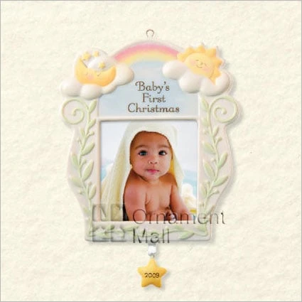 2009 Baby's 1st Christmas Ceramic Photo Holder RARE