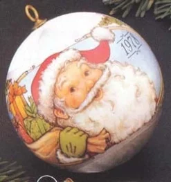 1978 Here Comes Santa Merry Christmas Ball (Slightly Damaged Box)