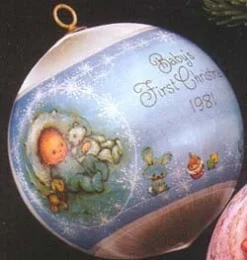 1981 Baby's First Christmas Ball (Boy)