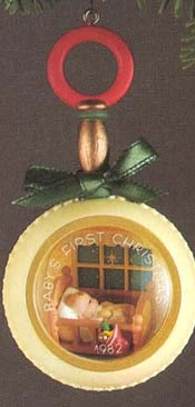1982 Baby's First Christmas Rattle (Slightly Damaged Box)