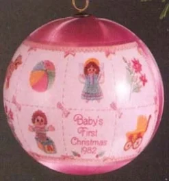1982 Baby's First Christmas Ball -GIRL