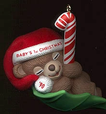 1990 Baby's First Christmas Bear