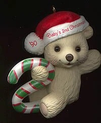 1990 Child's Age: Baby's 2nd Christmas Bear