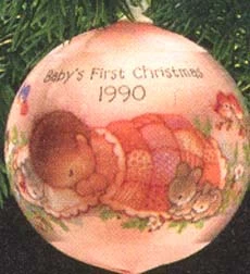 1990 Baby's First Christmas Ball (Girl)