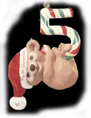 1990 Child's Age: Child's 5th Christmas Bear (No Box)