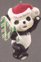 1990 Child's Age: Child's 4th Christmas Bear (No Box)