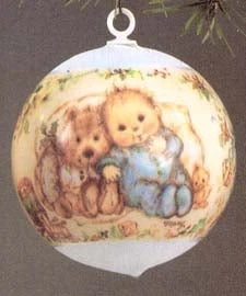 1991 Baby's First Christmas Ball (Boy) (Slightly Damaged Box)