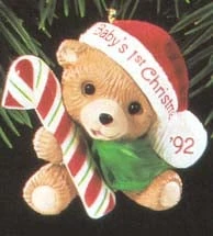 1992 Child's Age: Baby's First Christmas Bear (No Box)