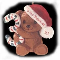 1993 Child's Age: Child's 3rd Christmas Bear (No Box)