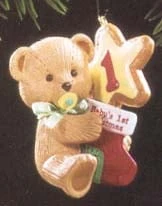 1995 Baby's First Christmas Bear (Slightly Damaged Box)