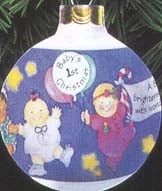 1995 Baby's First Christmas Ball Girl (Ball Has Some Grazing On Top Part Of Ball)