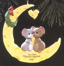 1996 Our First Christmas - Mice On Moon