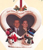 1999 Our First Christmas Together-Photo Holder W/ Snowmen