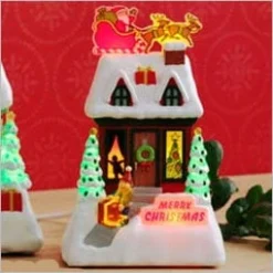 2009 Caroling Cottages Merry Christmas NO TAG