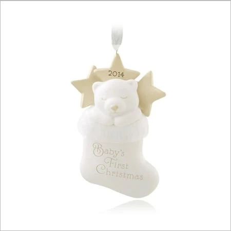 2014 Baby's 1st Christmas Bear In Stocking (No Box)