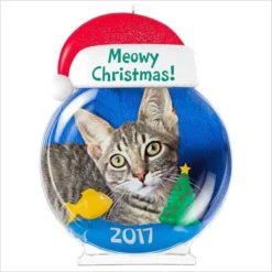2017 Meowy Christmas Cat Photo Holder