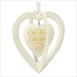 2015 Our First Christmas Together Dangling Hearts