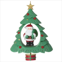 2021 Spinning Santa In Christmas Tree