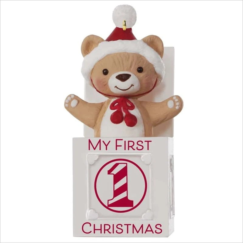 2019 Baby's First Christmas Jack-in-the-Box Bear