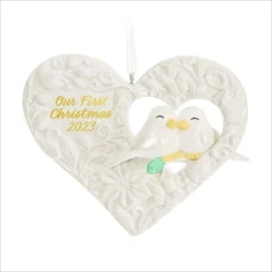 2023 Our First Christmas Doves In Heart *Porcelain