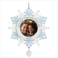 2023 Our First Christmas Together Snowflake Photo Holder