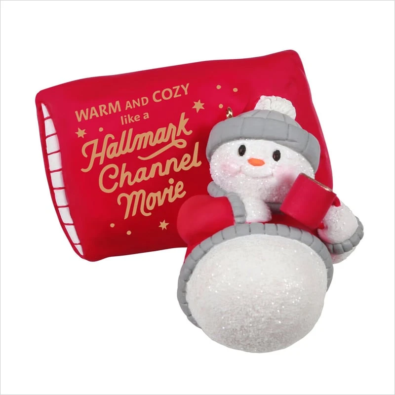 2020 Warm And Cozy Christmas Hallmark Channel Pillow With Snowman