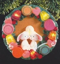 1988 First Christmas Together Candy Wreath With Mice*Magic