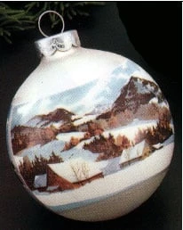 1977 Beauty Of America "Christmas Visitors" Mountains Ball (No Box) AGE SPOTS