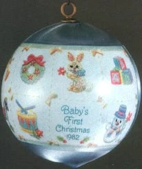 1982 Baby's First Christmas Ball (Boy) (No Box)
