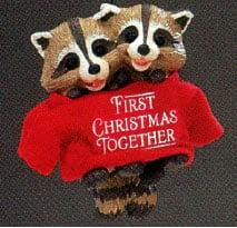 1987 First Christmas Together Raccoons (No Box)