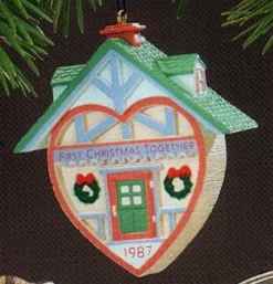 1987 First Christmas Together Heart Home (Slightly Damaged Box)
