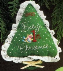 1985 Baby's First Christmas Cloth Tree
