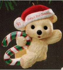 1991 Child's Age: Baby's 2nd Christmas Bear (No Box)