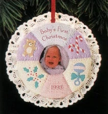 1993 Baby's First Christmas Photoholder
