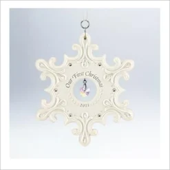 2011 Our First Christmas Porcelain Snowflake