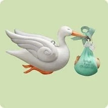 2004 Baby's First Christmas Stork -English