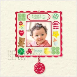2008 Baby's 1st Christmas Photo Holder (Cute As A Button)