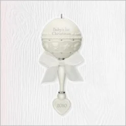 2010 Baby's First Christmas Porcelain Rattle (Slightly Damaged Box)