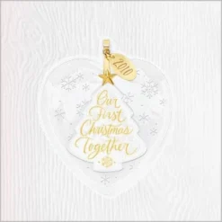 2010 Our First Christmas Glass Heart