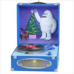 2019 Rudolph The Red Nosed Reindeer Holly Jolly Christmas Record Player *Magic