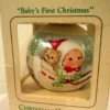 1981 Ambassador Baby's First Christmas Ball Damaged Box
