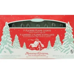 2002 Memories Of Christmas 7 Flicker Flame Lights