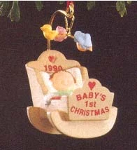 1990 Baby's First Christmas Cradle *Miniature